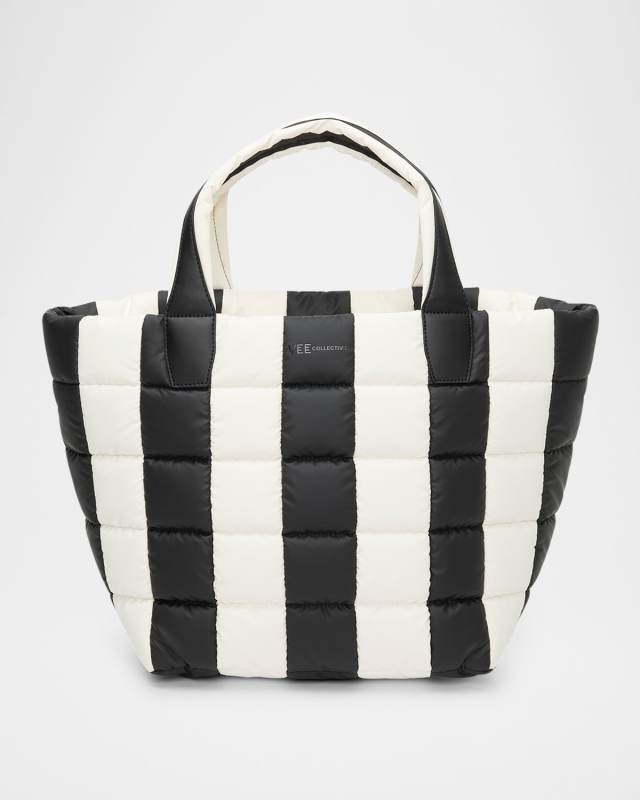 Porter Medium Padded Marshmallow Stripe Tote Bag
